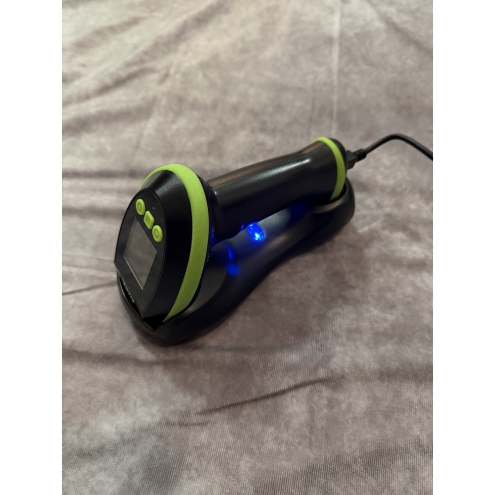 TERA USB Wired Barcode Scanner with Charging Base Dock, Black/Green